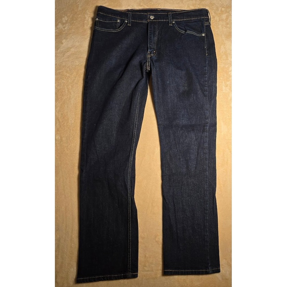Levis 511 Slim Fit Jeans Mens 38x32 Dark Indigo Blue‎ Denim WaterLess 1102